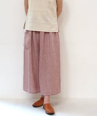 kotiパンツ ポケット付き 麻シルク ピンク杢 6874lP