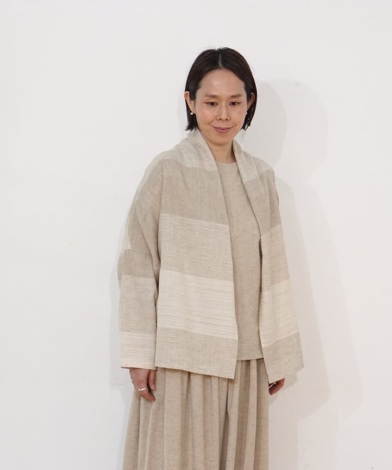 B16467 キャピタル マルチボタン ヘンプウール縮絨ジャケット 生成り XS B16467 キャピタル マルチボタン ヘンプウール縮絨ジャケット 生成り