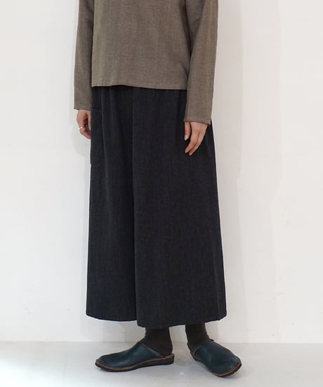 糸糸糸 MAKI TEXTILE STUDIO コットン シルク混ワイドパンツ CATEGORY パンツ | MAKI TEXTILE STUDIO online shop