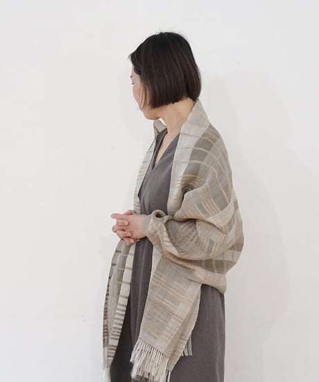 ストール シャディ 白&ベージュグレー 2710WN