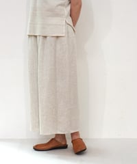 kotiパンツ ポケット付き 麻シルク 白 6874lW