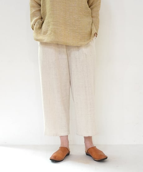 グジャラートコットン  パンツ シンプルショート 生成り KK6860N