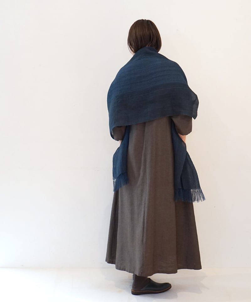 タイ族　ブランケット ストール　刺繍　織物 藍染 インディゴ　骨董　アンティーク インド製］インド刺繍ストール | GIANNI LO GIUDICE(Women