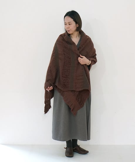 ハギレ反物 フローツ 赤茶 146×148cm