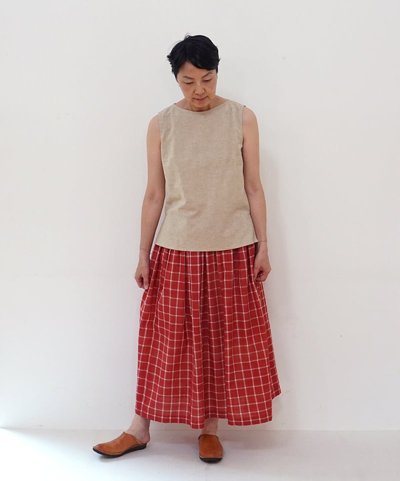 【美品】SHIROMA シロマ　変形ギャザースカート ◇バイヤス切替ギャザースカート （ロング・マキシ丈スカート