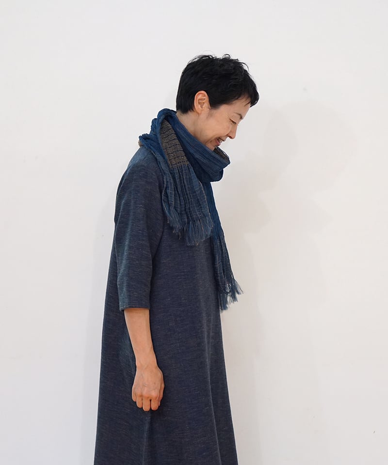 ストール 薄艸 藍 2307I | MAKI TEXTILE STUDIO online shop