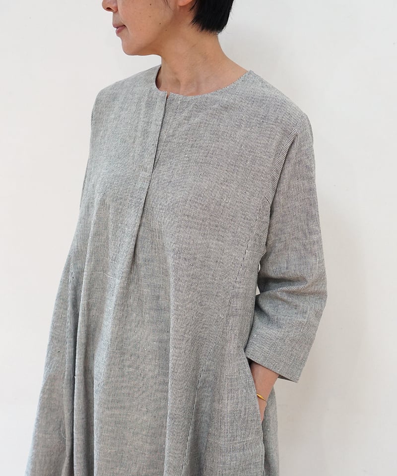 カディ チュニック マチ 白黒ピンストライプ K6977WBpst | MAKI TEXTIL