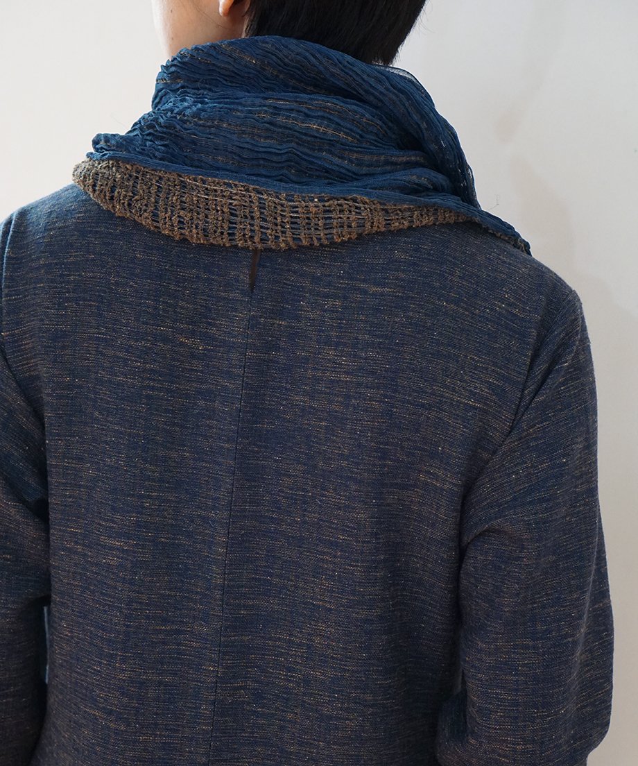 ストール 薄艸 藍 2307I | MAKI TEXTILE STUDIO online shop