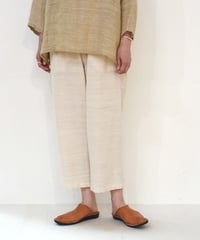 パンツ シンプルショート タッサーギッチャー 白生成り 6860tgW