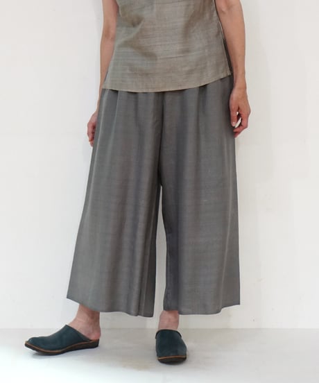 パンツ プレーン シルクオルガンザ グレー 6864mvG