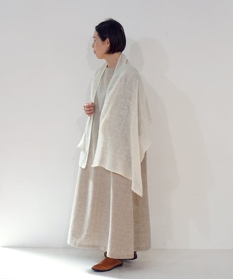 ストール ふくふくマフラー 大 白 4023W
