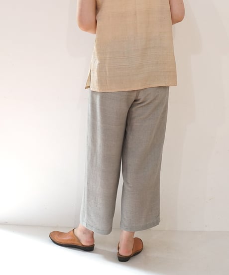 パンツ シンプルショート ノイルストライプ グレー 6860novG