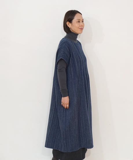 kotiワンピース ウール ブルー 6974wBl