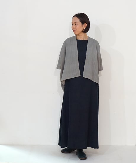 ショルダーベスト シルクオルガンザ shrink グレー 6575smvG