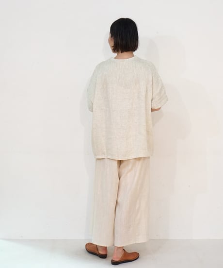 kotiチュニック 麻シルク 白 6976lW