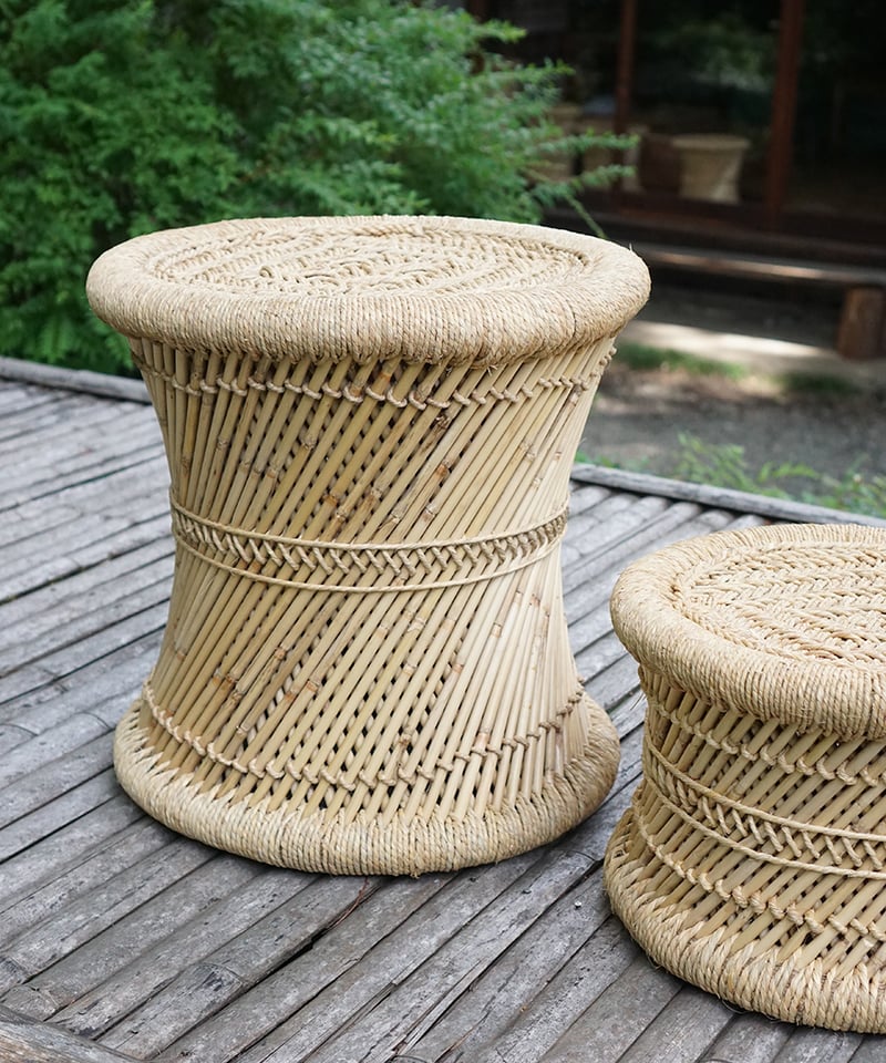 インドの葦スツール「ムラ」Lサイズ 08 | MAKI TEXTILE STUDIO onl