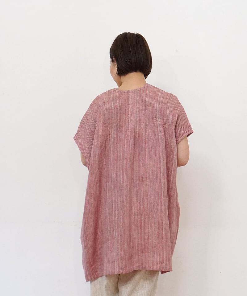 kotiチュニック 麻シルク ピンク杢 6976lP | MAKI TEXTILE STUD