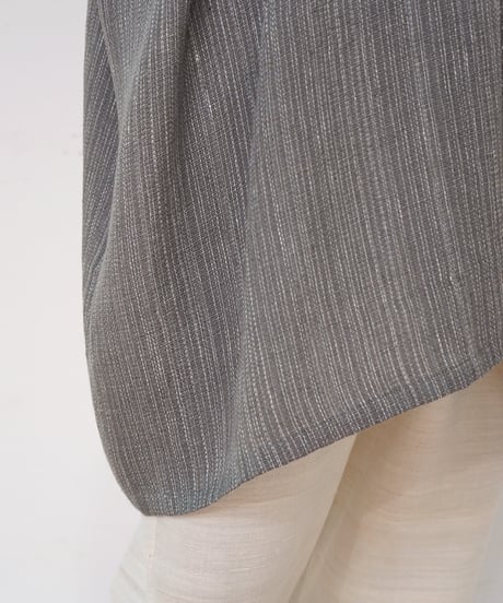 kotiチュニック 麻シルク グレー 6976lG