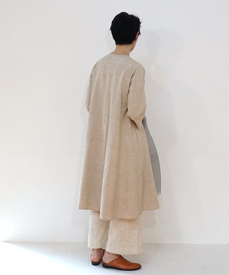 チュニック サイドpatch コットンナーシ ナチュラル 6977cn