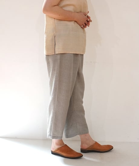 パンツ シンプルショート ノイルストライプ グレー 6860novG