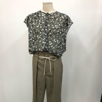 マカフィー　リネンレーヨンストレッチハイウエストテーパードパンツ(12040204331)
