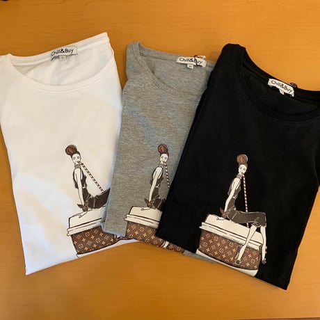 ハーフムーンデザインTシャツ（C&B 30 420）