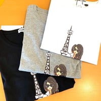 ハーフムーンデザインTシャツ　エッフェル塔（C&B 30 424）