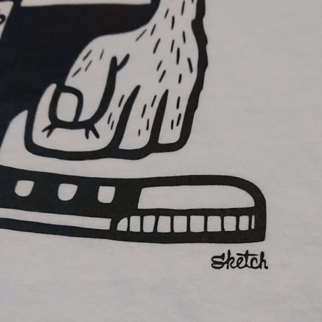 “BB MONSTER ” Pocket Long Sleeve T-shirt ( White )