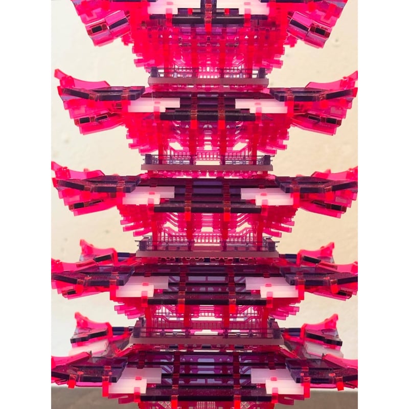 藤田朋一「五重塔 TYPE2（紫赤白）」 | Maruhi.STORE