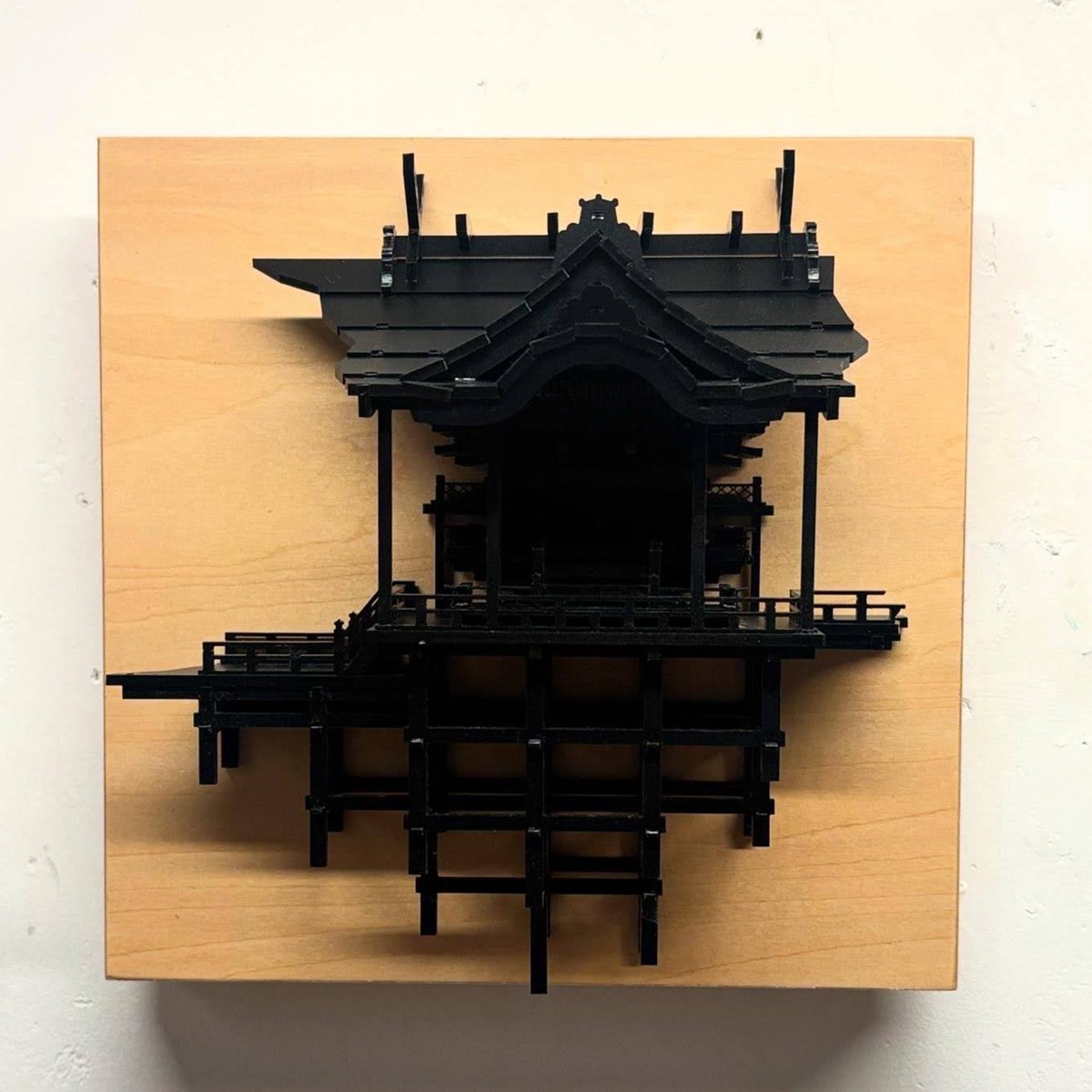 藤田朋一「神社‐壁に建つ社寺(黒)‐ ED 2/5」 | Maruhi.STORE