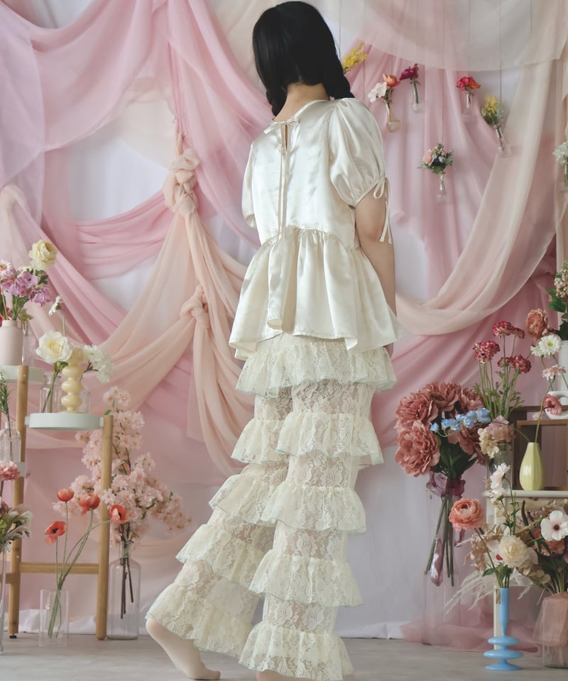 ゅ。 rose frill tulle pantsその他 lace frill frill pants | Heroine mysélf