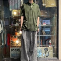 Polo by Ralph Lauren半袖ポロシャツ古着ボーダーunisex緑 Ralph Lauren】ボーダーポロシャツ グリーン×ブルー | 古着屋JACO