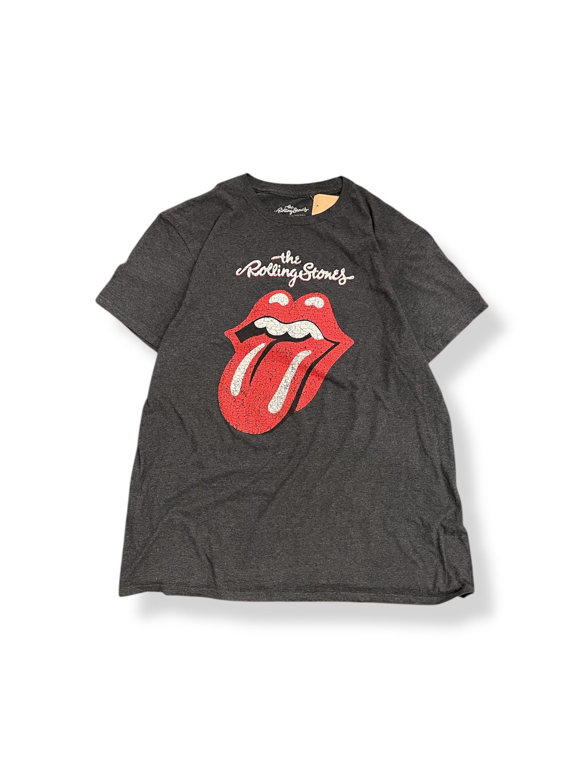 古着 ローリングストーンズ バンT ロック ネクタイ Lサイズ 半袖 Tシャツ 古着通販 L☆古着 半袖 ロック バンド Tシャツ メンズ