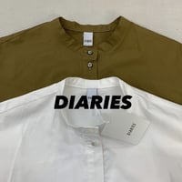 DIARIES    ブロードコットン　バンドカラーシャツ