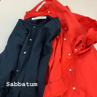 Sabbatum  コットンガーゼノーカラーシャツチュニック
