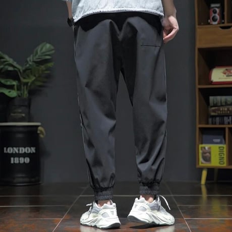 サイドライン　オフコート　ロングパンツ　ブラック