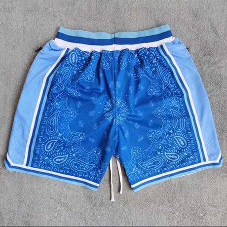 【当店限定】ペイズリー　バスケットボールパンツ　ブルー