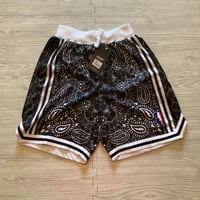 【当店限定】ペイズリー　バスケットボールパンツ　ブラック