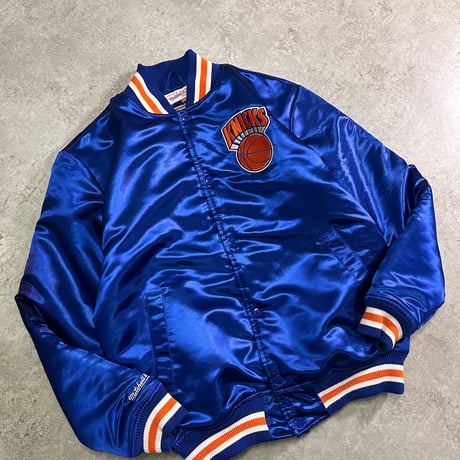 NBA ニューヨーク・ニックス Mitchell & Ness サテンジャケット