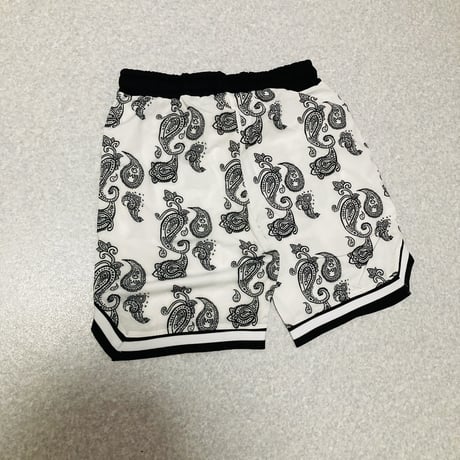 【当店限定】ペイズリー　バスケットボールパンツ　ホワイト