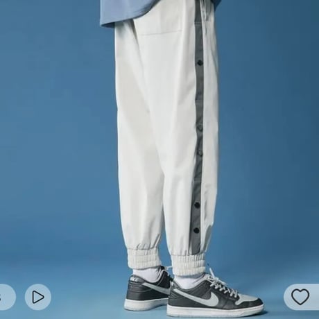 サイドライン　オフコート　ロングパンツ　ベージュ