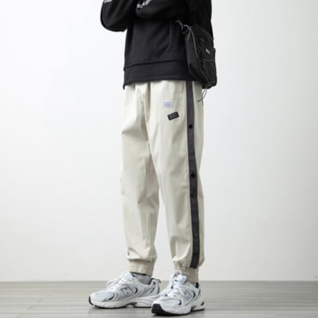 サイドライン　オフコート　ロングパンツ　ベージュ