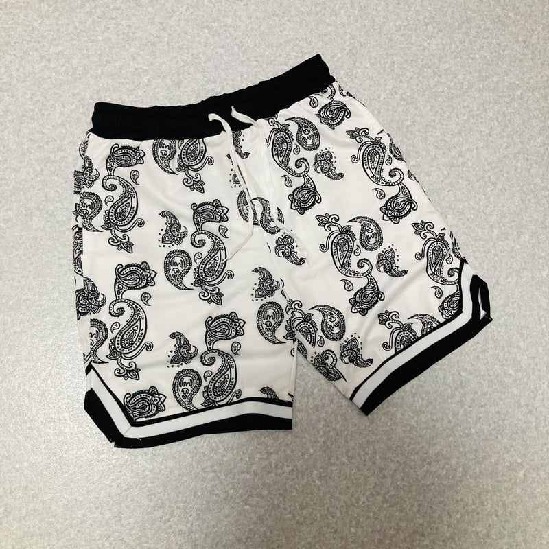 当店限定】ペイズリー バスケットボールパンツ ホワイト | BB.624