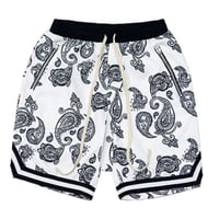 【当店限定】ペイズリー　バスケットボールパンツ　ホワイト