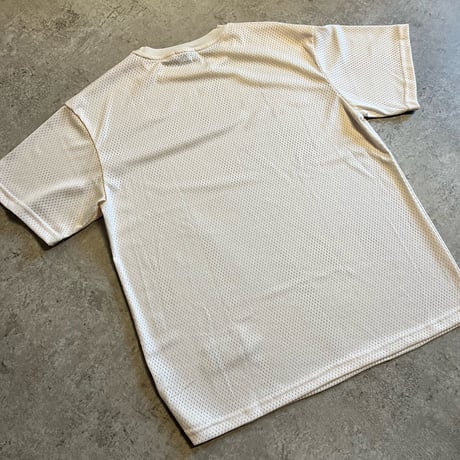 メッシュ　ゲーミング　Tシャツ　クリーム　オフホワイト