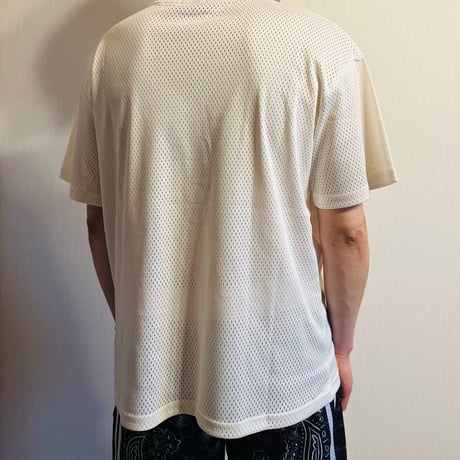 メッシュ　ゲーミング　Tシャツ　クリーム　オフホワイト