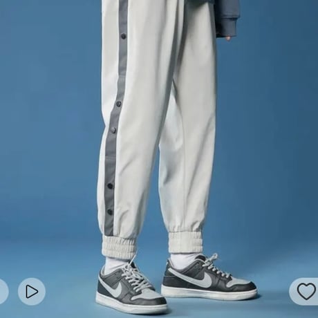 サイドライン　オフコート　ロングパンツ　ベージュ