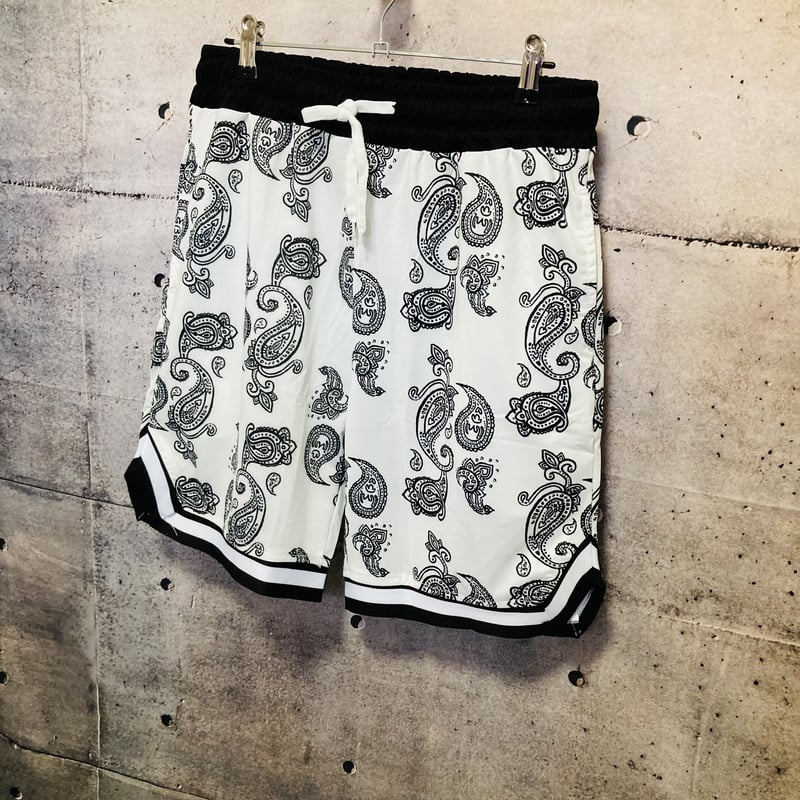 当店限定】ペイズリー バスケットボールパンツ ホワイト | BB.624 当店限定】ペイズリー バスケットボールパンツ ホワイト | BB.624