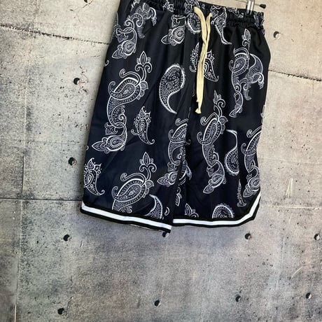 【当店限定】ペイズリー　バスケットボールパンツ　ネイビー