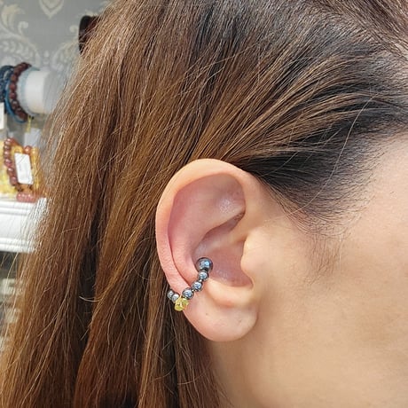 人気過ぎる♡テラヘルツ鉱石 テラケア®️イヤカフ♡《テラヘルツ+ゴールド飾りパーツtype》